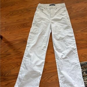 Blue Revival white cargo jeans